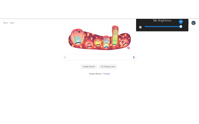 Tab Brightness Control chrome extension