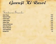 Guruji Ki Rasoi menu 1