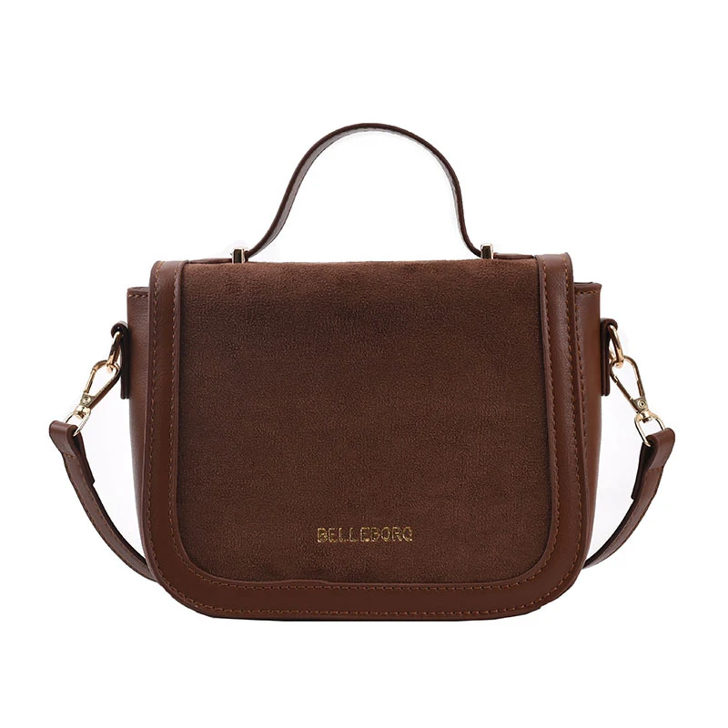 Title 5, Bolsa de ombro feminina PU cor pura, moderna, p...