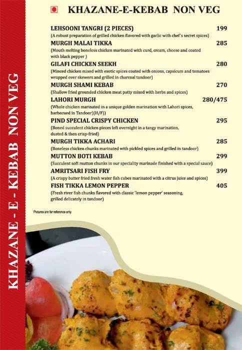 Pind Balluchi menu 