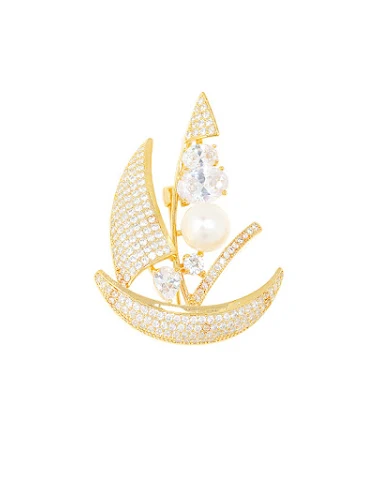 Pendientes Pin Vela Barco Micro Oro - 3