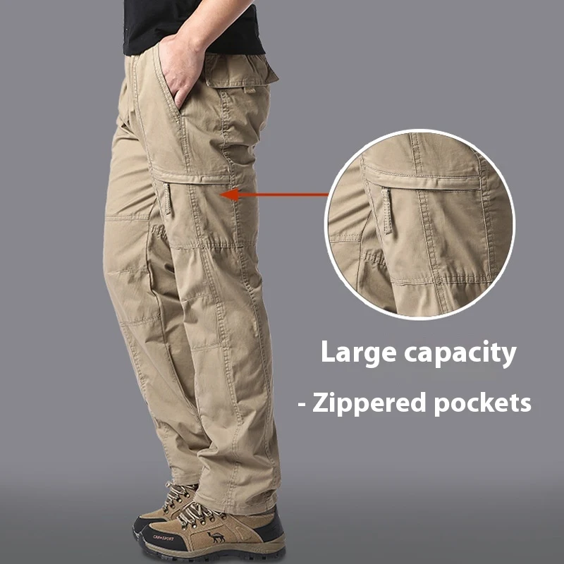 Męskie Luźne Spodnie Ogrodniczki Outdoor Casual Sportowe Wspinaczkowe Wielokieszeniowe Wygoda i Funkcjonalność dla Aktywnych Mężczyzn