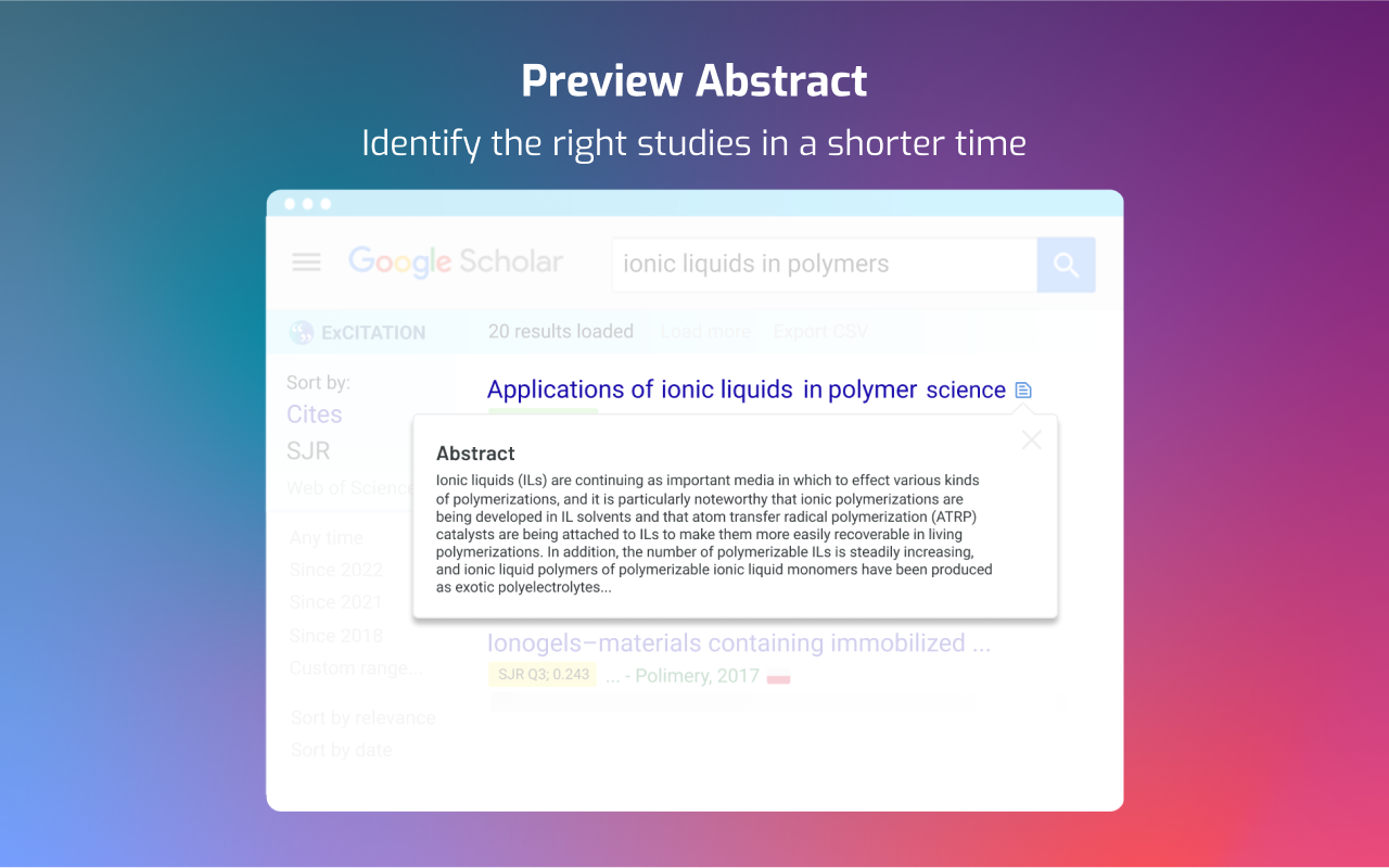 ExCITATION journal ranking in Google Scholar™ Preview image 5