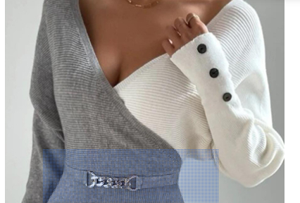 Title 8, Long Sleeve V-neck Mid-length Dress