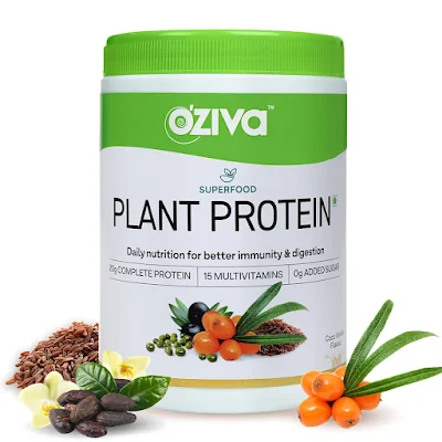 Oziva Superfood Plant Protein Coco Vanilla - 500 gm