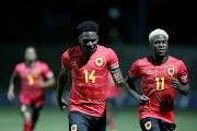  Pedro Miguel of Angola celebrates after scoring during the Cosafa Cup match at King Zwelithini Stadium on July 5 in Durban.