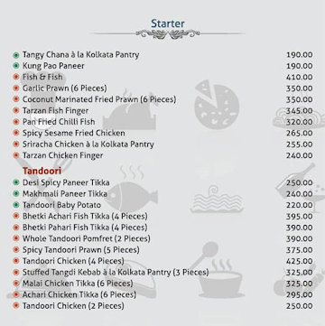 Kolkata Pantry menu 