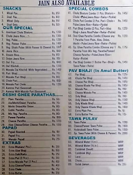 Sharma's Tarabaugg menu 1