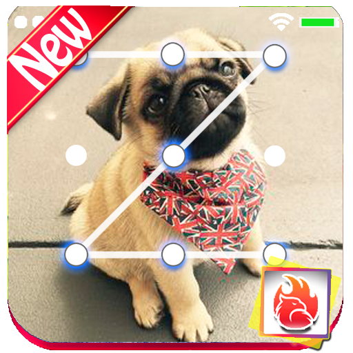 Cute Pug Puppy Lock Screen, Pug Puppy Pattern Pin