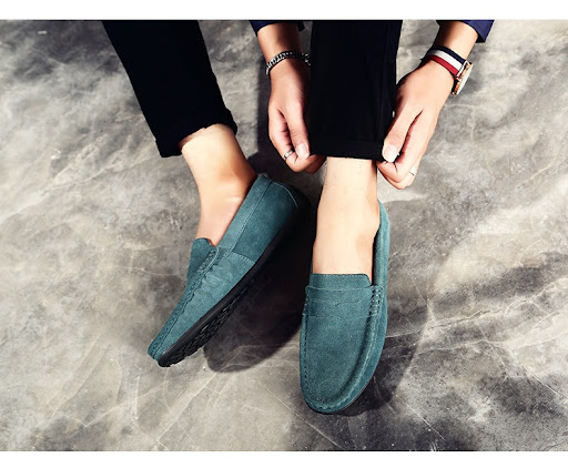 Title 13, Korean Style Matte Gommino Mens Fashion Drivin...