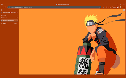 Naruto Orange Chrome Theme screenshot 1