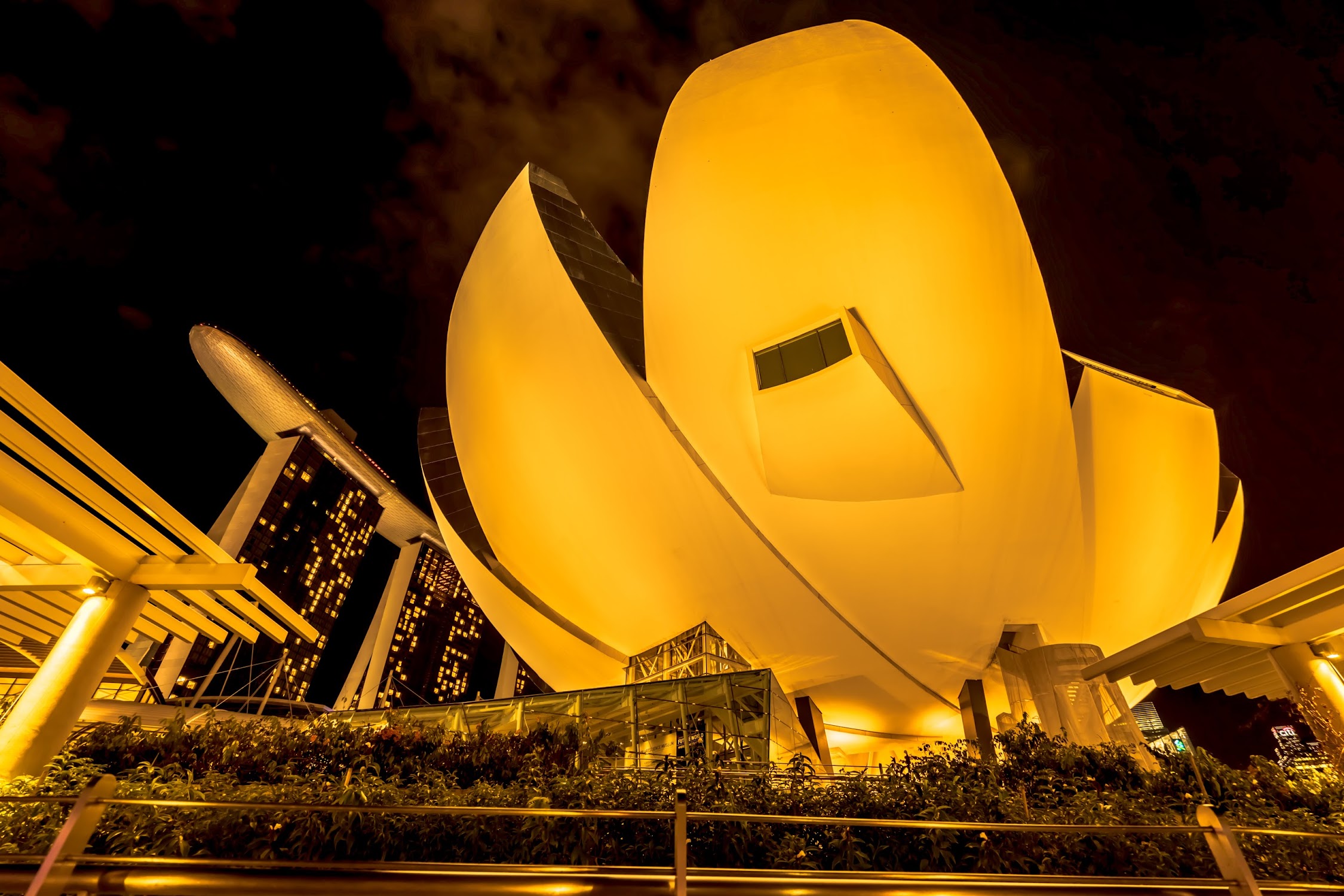 Singapore Marina bay Sands ArtScience Museum night view2