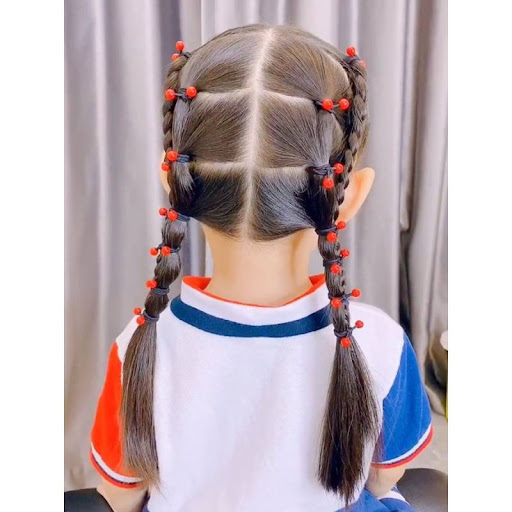 Title 3, Baby Red Bead Hair Tie Gentle and safe for deli...