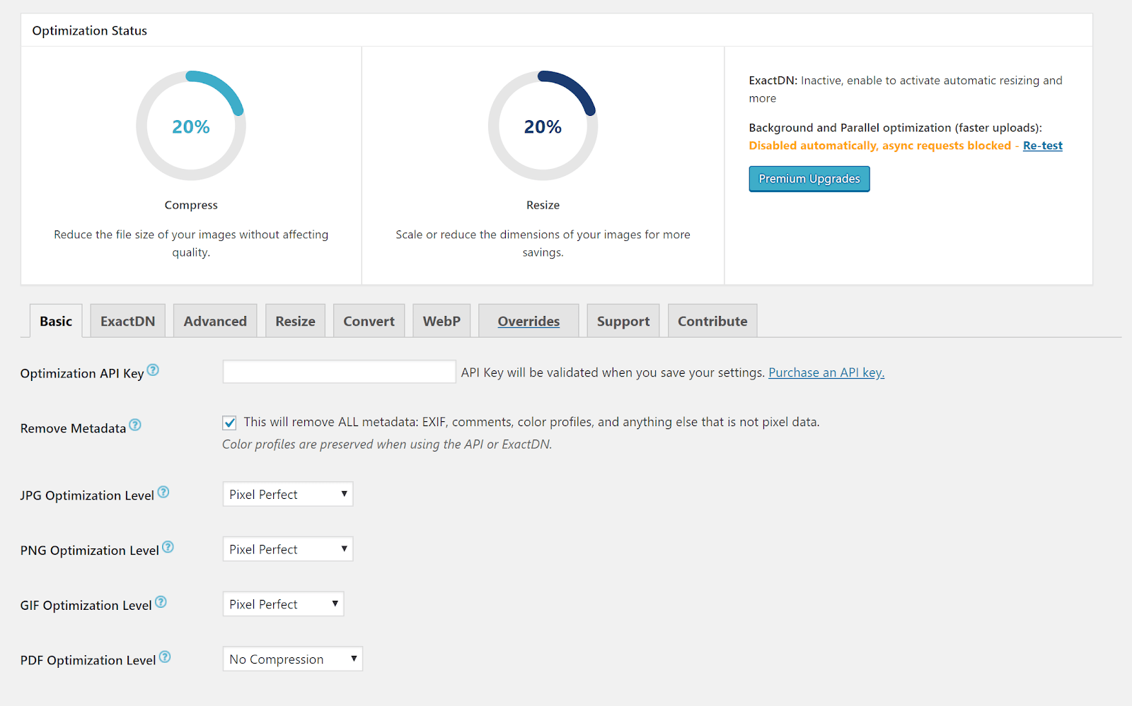 Configuración del temporizador de imagen EWW