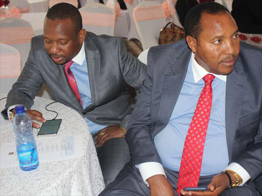 Governors Mike Sonko (Nairobi) and Ferdinand Waititu (Kiambu) at a past function