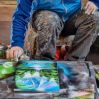 Mani d'artista di strada di 