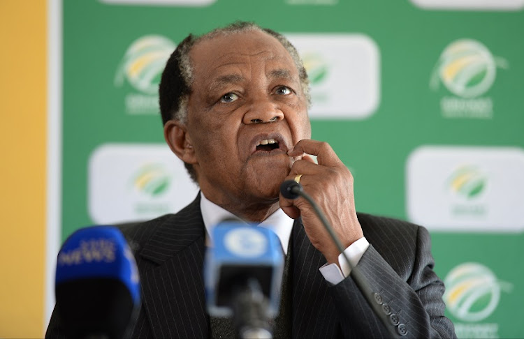 Judge Bernard Ngoepe (Independent Chairperson of CSA Anti-Corruption Unit) during the Cricket South Africa media briefing at PPC Newlands on August 08, 2016 in Cape Town, South Africa.