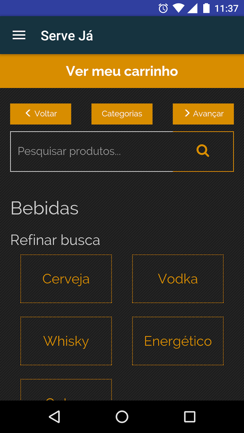 Serve Já Delivery Bebidas Screen 2
