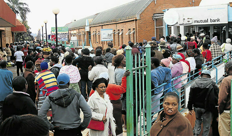 VBS clients demand their money outside the premises in Thohoyandou.