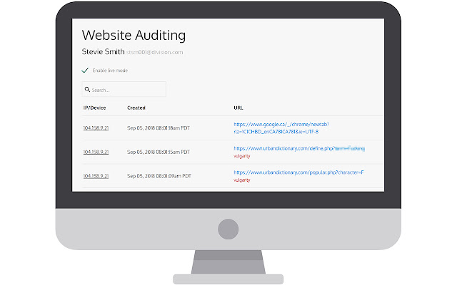 Chrome Auditing for Education chrome extension