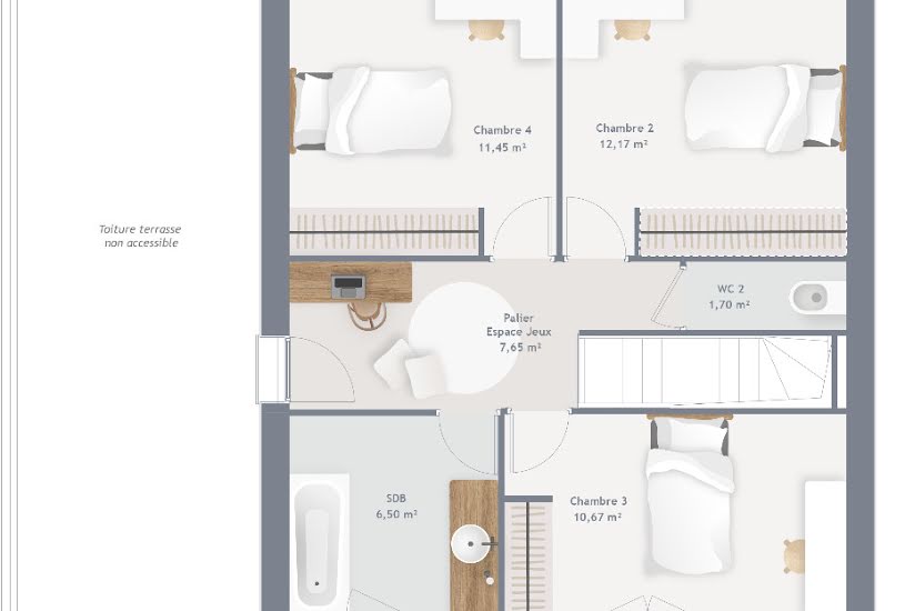  Vente Terrain + Maison - Terrain : 435m² - Maison : 120m² à Saint-Pierre-lès-Nemours (77140) 