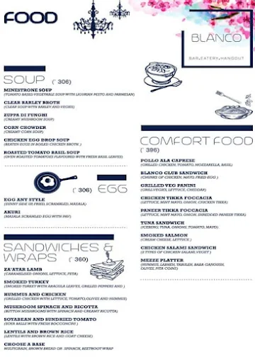 Blanco menu 