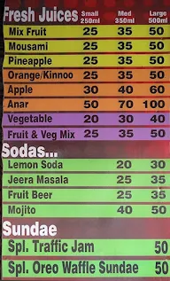 Khanna Juice And Shakes menu 1