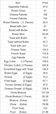 Indian Coffee House menu 3