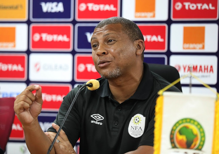 Coach Ricardo Mannetti addresses the media during the 2019 Africa Cup of Nations Finals Namibia Press Conference at the Al Salam Stadium, Cairo, Egypt on 27 June 2019.