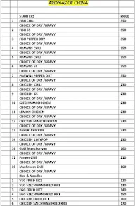 Aromas Of China menu 1