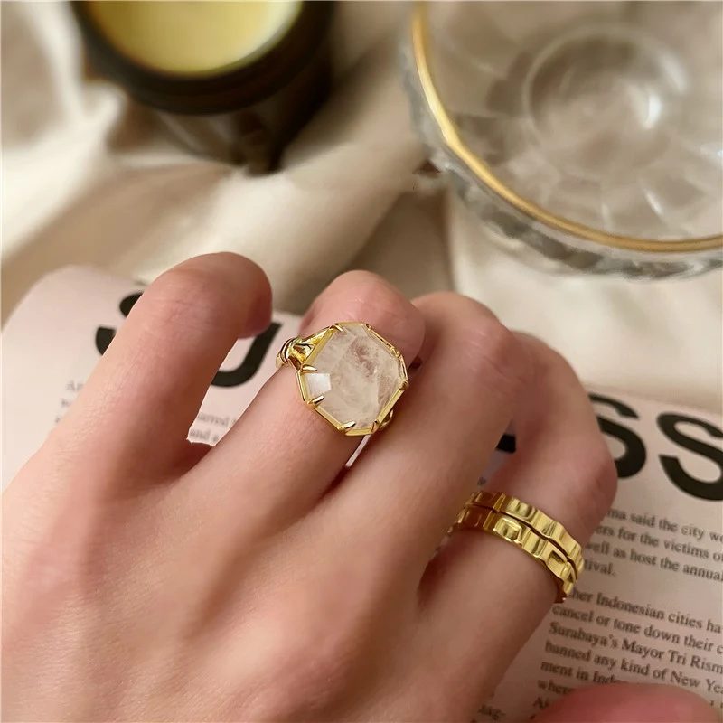 Title 1, Verstelbare ring van 925 sterling zilver met ge...