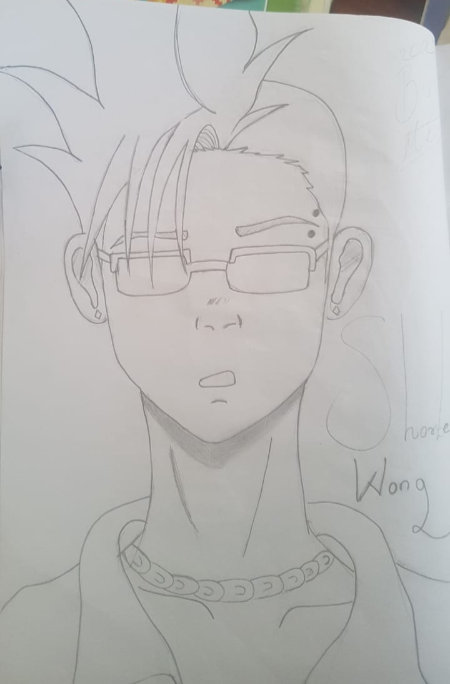 A drawing of a character from anime called Banana fish