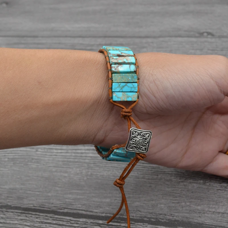 Natural stone beaded bracelet