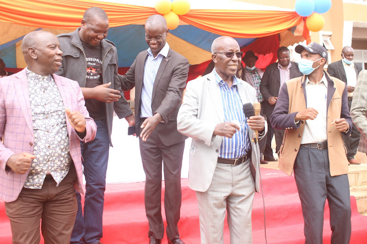 Kisii Senator Sam Ongeri during a meeting at Maya Resort