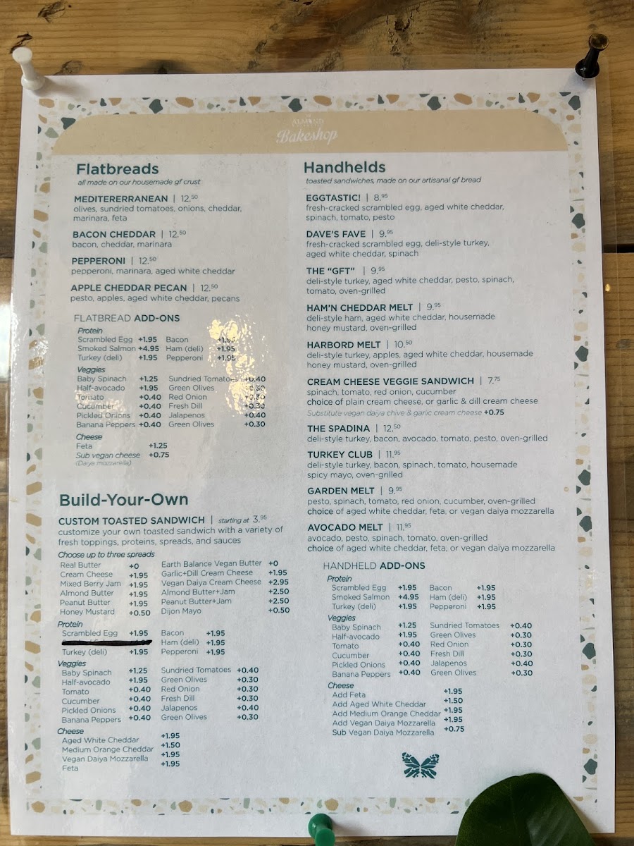 Menu continued