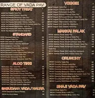 Wow Vada Pav menu 1