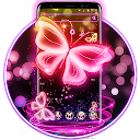 Загрузка приложения Neon Butterfly Pink Shine Theme Установить Последняя APK загрузчик