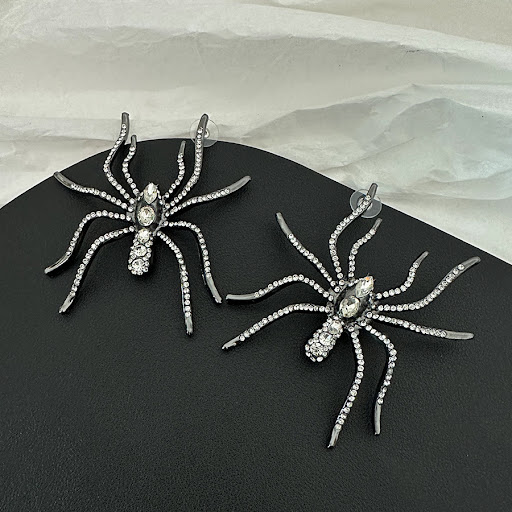 Title 8, Exaggerated Big Spider Earrings Alloy Funny Par...
