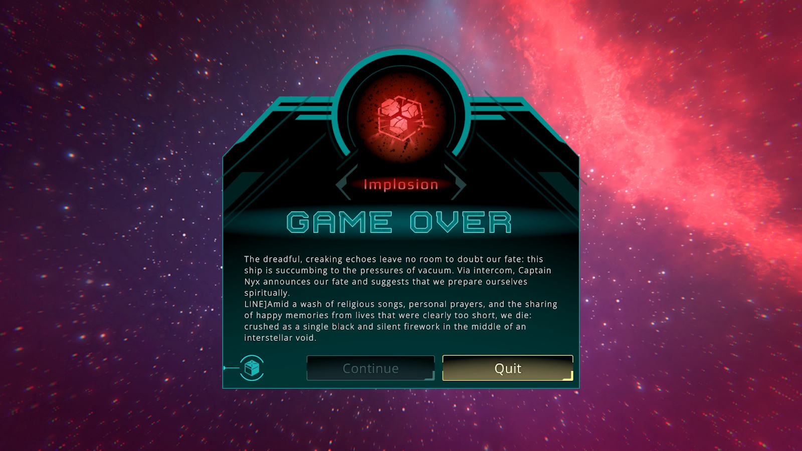 Oceans of Time : Out there Game Over