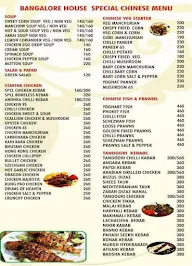 Bangalore House Multi Cuisine Restaurant menu 1