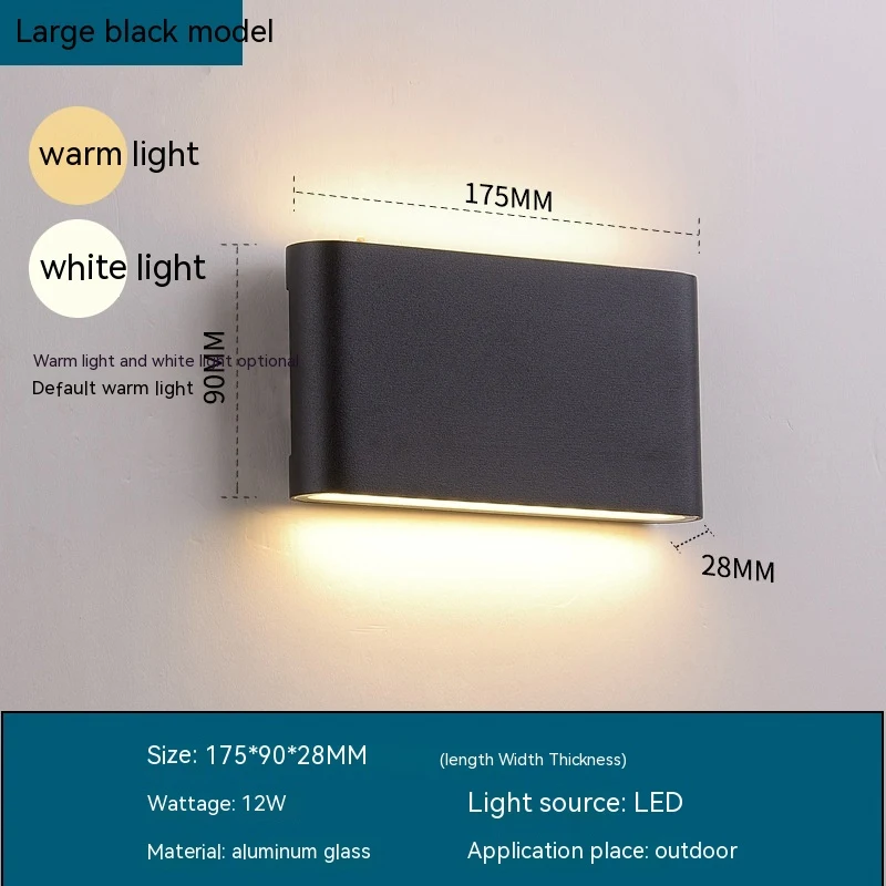 Simple LED Outdoor Waterproof Wall Lamp. Durable and weather-resistant exterior wall lighting. Easy to install and perfe