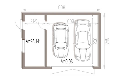 APG 11C budynek gospodarczy - Rzut parteru