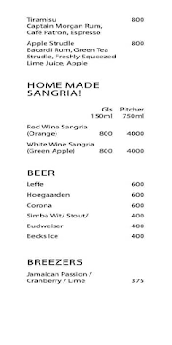 WOO BAR - W Goa menu 7