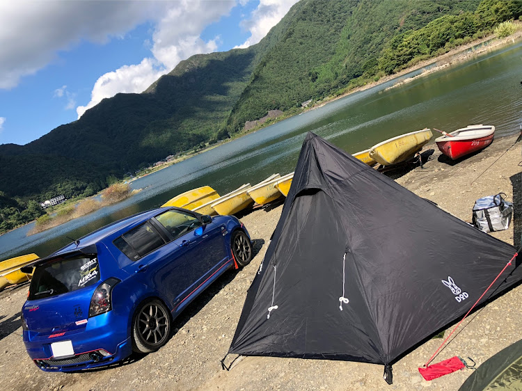 スイフトスポーツの精進湖・キャンプ・薫製＆バーベキュー・秋の気配・ドライブに関するカスタム事例の投稿画像1枚目