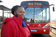 Zanele Mavuso, a Rea Vaya bus driver, prays for protection every day before work.