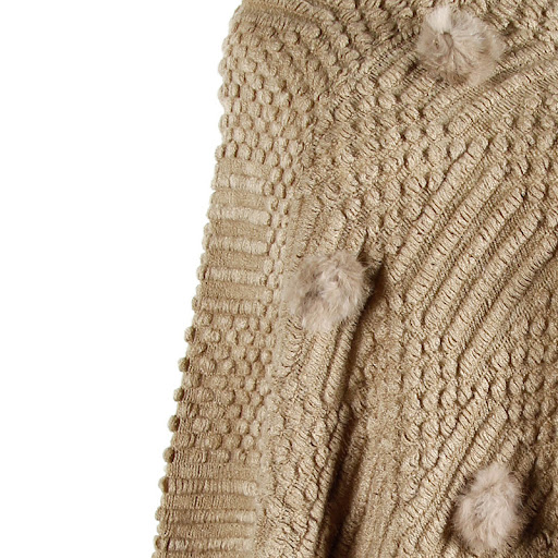 Title 4, Fringed Cloak Shawl Hair Ball Solid Color Sweater