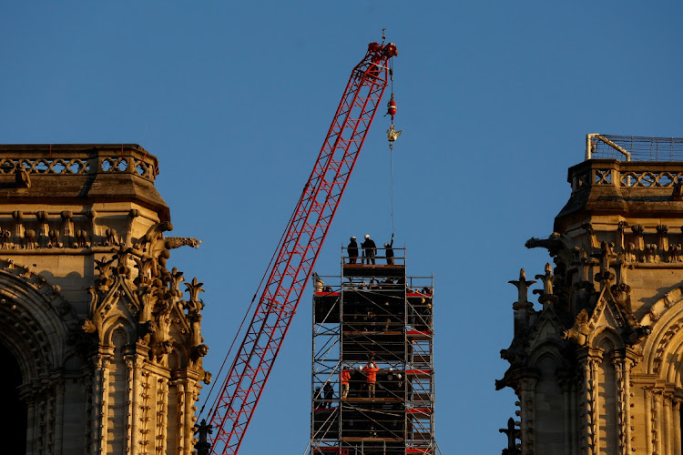 Notre Dame Cathedral gets new golden rooster weathervane