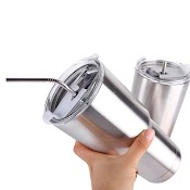 Ly Nước Giữ Nhiệt 900Ml Inox Có Kèm Túi Đựng, 2 Ống Hút Và Cọ Bình