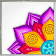 Livre colorier mandala fleurs icon