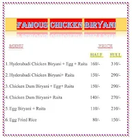 Famous Chicken Biryani menu 1